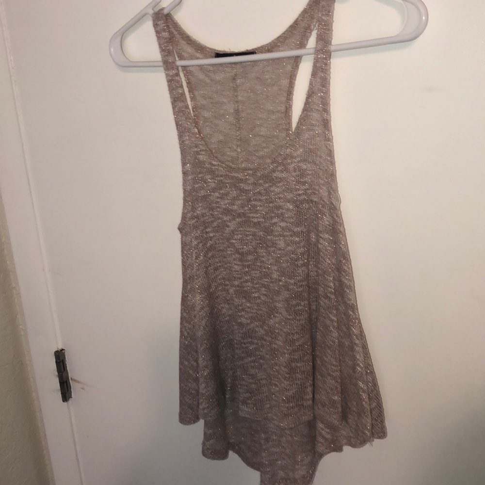 High Low Nude With Rose Gold Top